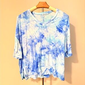 Blue Tie-Dye Top
